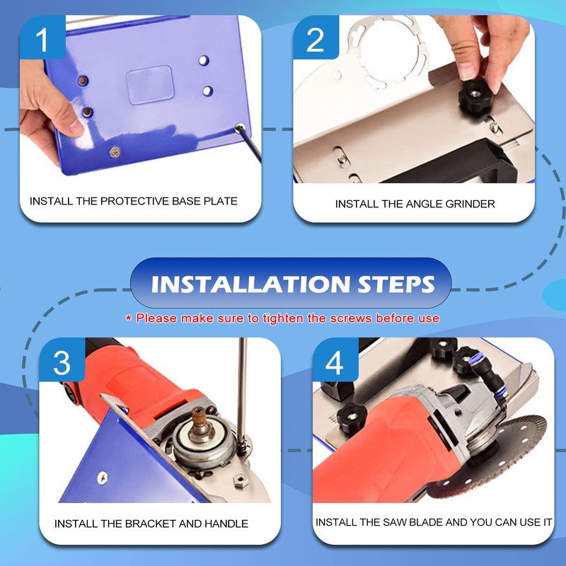 Angle Grinder Stand for Tile 45° Chamfer Cutting, 45 Degree