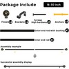 Short Curtain 30 inch,Thick Tube, Never Bend, Adjustable Length, Diameter
