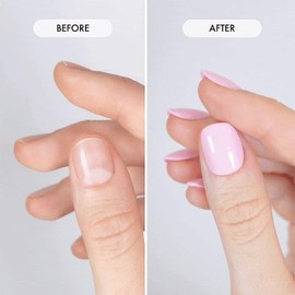 MOYOU LONDON Gel Press On Nails - Elegant Extra Short Round Shape, Long-lasting & Comfortable Soft Fake Nails with Glue, Reusable Opaque Stick On Nails for Women, 32 Pcs in 16 Sizes