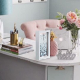 MINUMINU Portarretrato Madera Flotante 5x7 PORTARETRATO decoración hogar Oficina Fotos acrílico (Blanco)