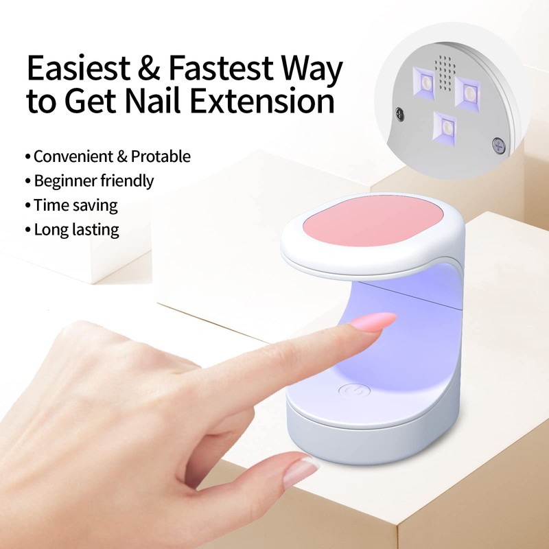 Kredioo Gel X Nail Extension Kit, 500Pcs Acrylic Nail Tips