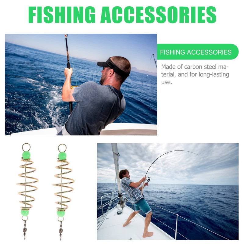 SEWACC 24pcs Spring Bait Cage Olive Shape Fishing Lure Carbon