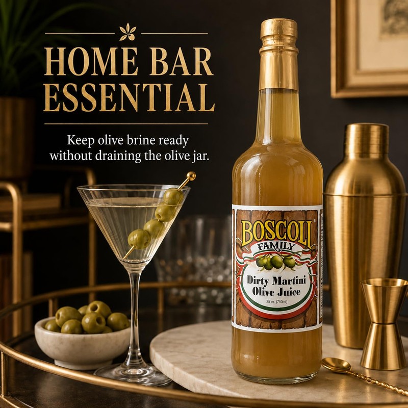 Boscoli Family Dirty Martini Olive Juice, 25 oz.