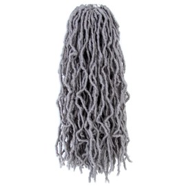 Niseyo Gray Faux Locs Crochet Hair 16 Inch Soft locs, 6 Packs Short Crochet Locs Pre Looped Crotchet Straight Synthetic Hair Extensions (16 Inch, Grey)
