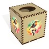 Square 'Robin on a Garden Spade' Wooden Tissue Box Cover