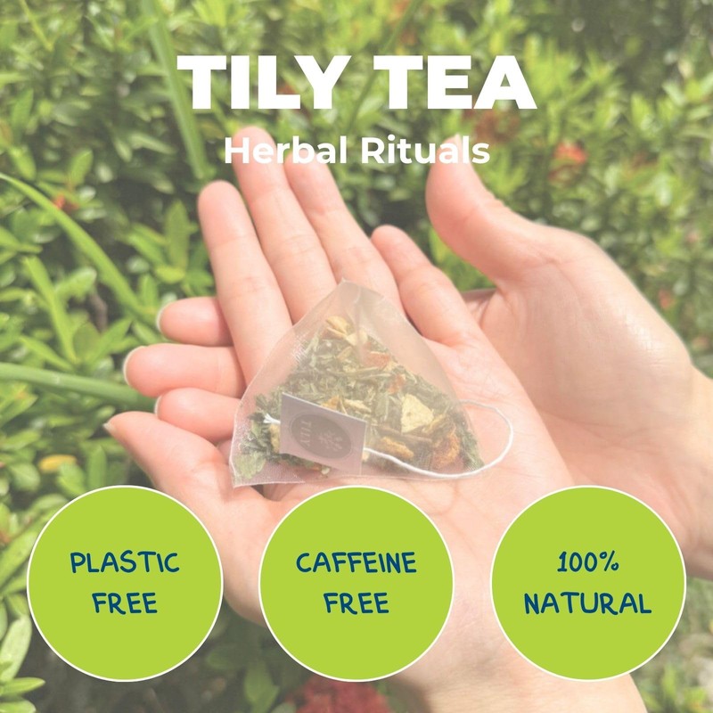 Tily Tea Digest Ease Herbal Tea | Caffeine-Free | Peppermint,