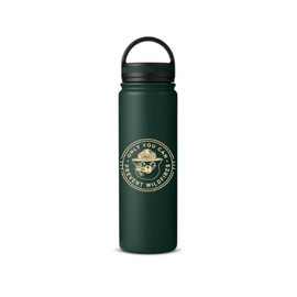 ALLNTRENDS Funny Water Bottle Cool Graphic Gym Bottles Vacuum Bottle 24Oz (Smokey Bear, Olive Green)