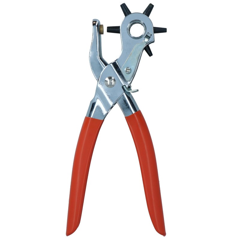 Revolving Leather Punch Pliers for Belts Cards Plastics Hole Marker