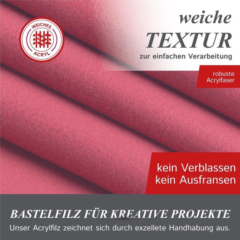 Synthetic Craft Felt Packages (25pcs/pack), approx. 22 x 30 cm,