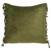 Safavieh Home Collection Dandria Boho Dark Green Fringe Tassel 18-inch