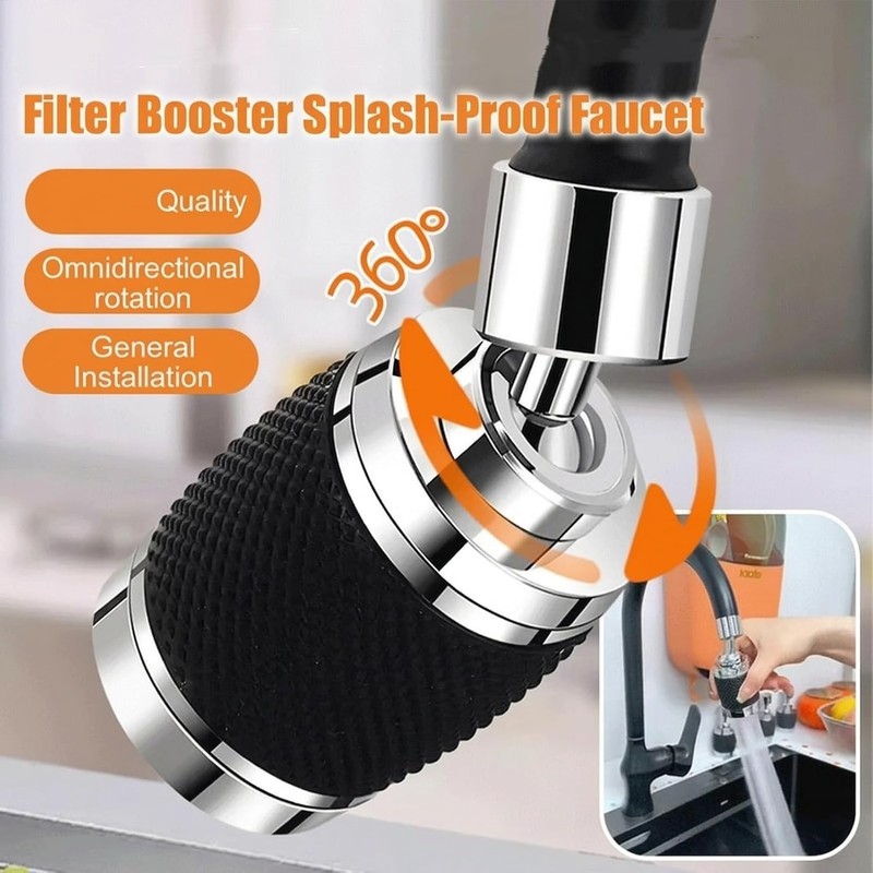 Grifo de filtro de cocina giratorio Booster a prueba de