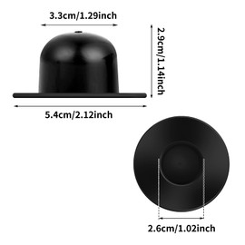 4 Pack Swimming Pool Wall Plugs Replacement Fitting - Above Ground Swimming Pool Filter Pump Strainer Hole Plug Stopper Compatible with Intex (Black)