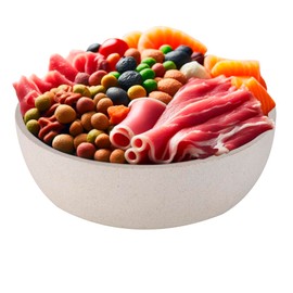 Fuzzl Premium Bamboo Dog Bowl in Stone 14cm - Eco-Friendly, Antibacteiral, Durable, Non-Toxic Dog Bowls - Versatile Dog Water Bowl for Hydration, Feeding