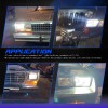 AQJ 4X LED HEADLIGHTS 4X6 FIT 2003-2008 2009 CHEVY KODIAK