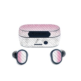 MightySkins Carbon Fiber Skin for Skullcandy Sesh True Wireless Earbuds - Marble Glitz | Protective, Durable Textured Carbon Fiber Finish | Easy to Apply, Remove, and Change Styles | Made in The USA