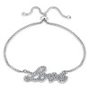 Hoops & Loops Pulsera ajustable de plata de ley con