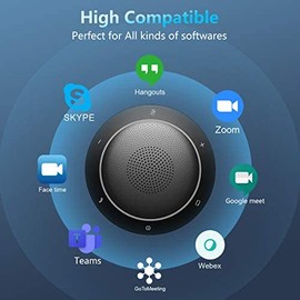 Kaysuda - Altavoz Bluetooth inalámbrico para conferencias y teléfonos móviles y computadoras, con Altavoz USB para Skype, Zoom