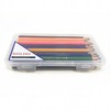 RISLISO Small Hard Plastic Pencil Box With Hinged Lid &