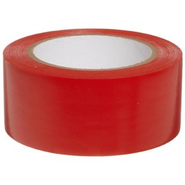 Brady 58201, 108' Length, 2" Width, B-7569 Vinyl Tape, Red Color Aisle Marking Tape