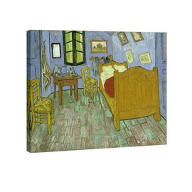 Wieco Art The Bedroom at Arles Classic Canvas Prints Wall Art of Van Gogh Famous Oil Paintings Reproduction for Bathroom Home Office Decorations Modern Stretched and Framed Abstract