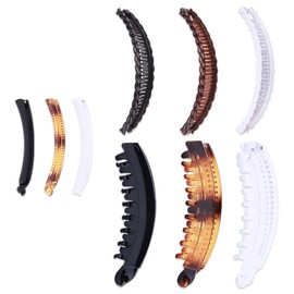 JSTHHTT 9 Stück Haarspangen Bananen Fisch, Bananen Haarspange, Banana Clip, Bananenspange, Ranzösische Bananen Klammer für Damen Mädchen für Langes, Lockiges Oder Glattes Haar