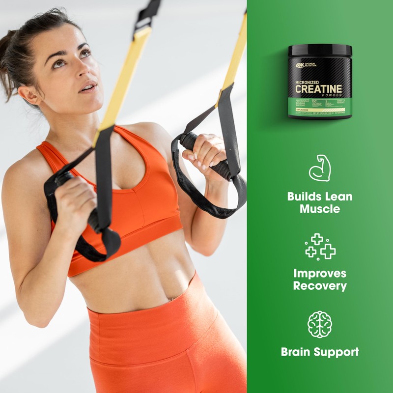 Optimum Nutrition Micronized Creatine Monohydrate Powder, Unflavored, 60 Servings, 300