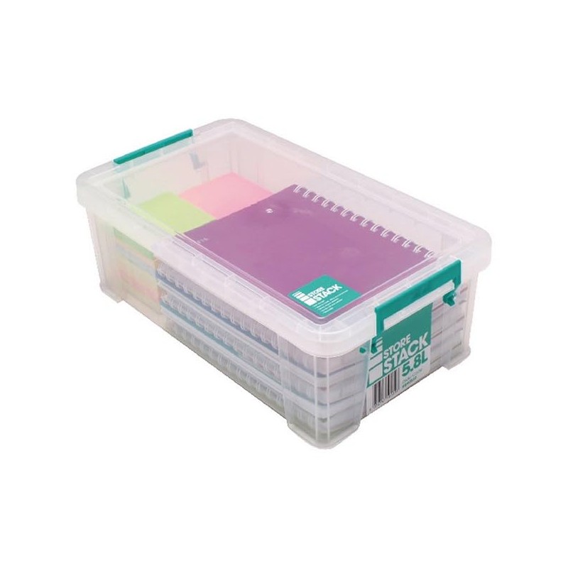 StoreStack 5.8 Litre Storage Box W350xD190xH120mm Clear RB90122