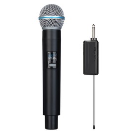 bomaite Wireless Handheld Microphone with Receiver, LCD Display, 3.5mm Audio Output
