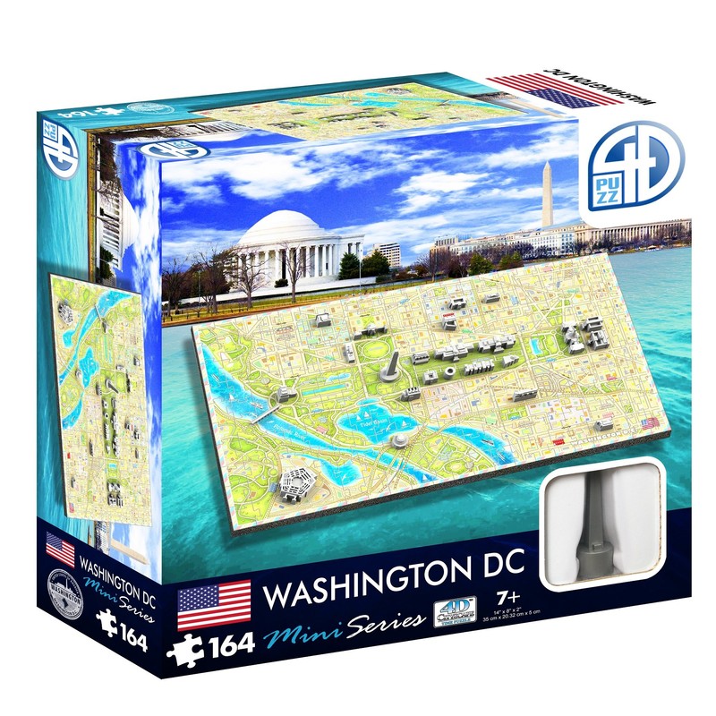 4D Cityscape Mini Puzzle (164 Piece), Washington DC