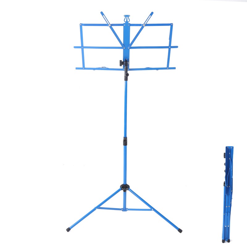 Small Music Stand Metal Portable Shelf Easy Assemble Lift Fold