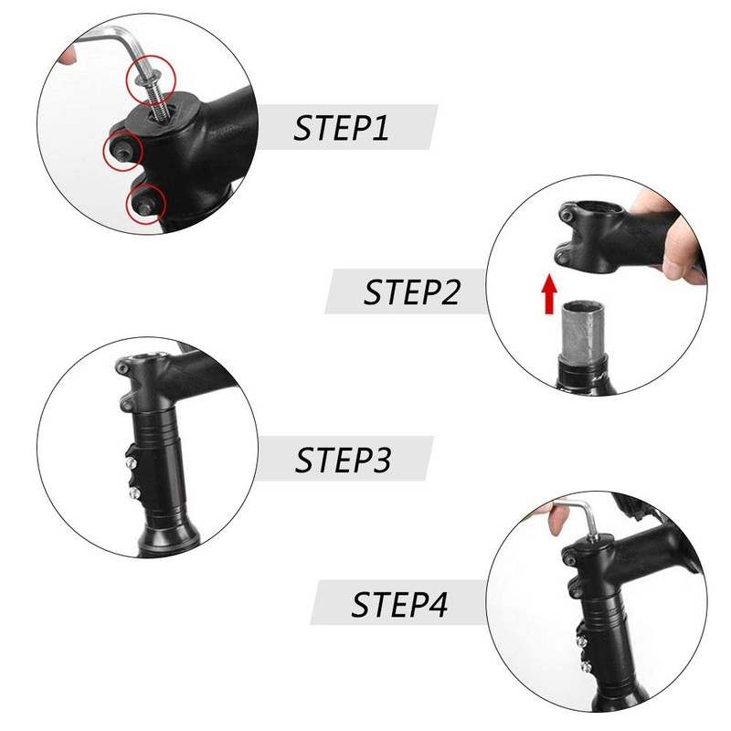 Alomejor Bicycle Stem Extender Bicycle Handlebar Riser Bicycle Fork Stem