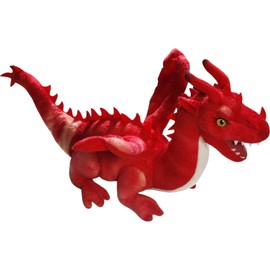 Carl Dick Dragon sitting red, 30cm. Plush Toy, Soft Toy, Stuffed Animal 3639