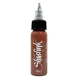 Shadink Tattoo Ink Professional Skin Tone Tattooing Inks for Color Portrait, Black & Gray Style (Skin Tone #5)