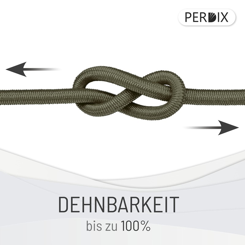 perdix Rubber Cord 2mm 10m Olive Rubber Cord for Tent