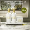 Cisily Kitchen Soap Dispenser Set Comes with Ceramics Sponge Holder,