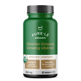 USDA Organic Siberian Ginseng (Eleuthero) 60 Organicaps - Organic Extra Strength Root Supplement for Strong Immunity, Great Physical Shape, Energy, Stamina, Endurance and Protection for Men & Women