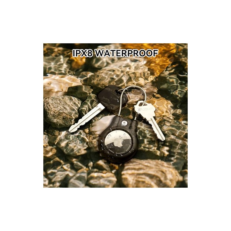 Waterproof AirTag Holder 4 Pack with Steel Cable Lock
