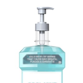 Compatible with Listerine Mouthwash Pump Dispenser for 1 and 1.5 Liter Bottles by kitchentoolz - Easy Dispensing and Mess Free - White Pump