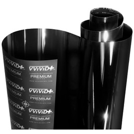 VViViD+ Ultra Gloss Premium Vinyl Car Wrap Film (1ft x 5ft, Gloss Piano Black)