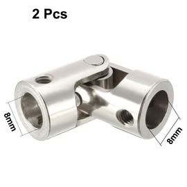 sourcing map 2pcs 8mm to 8mm Inner Dia Rotatable Universal Steering Shaft U Joint Coupler L35XD14