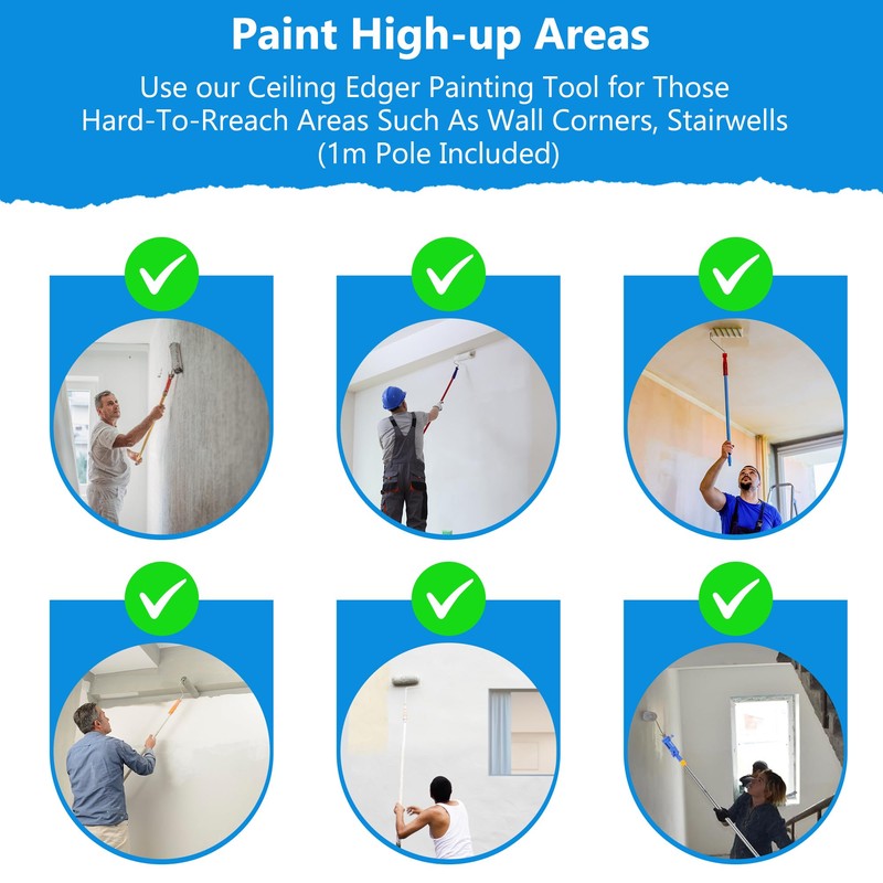 Multi Angle Paint Brush Extender Extension Pole Attachments, Extendable Paint