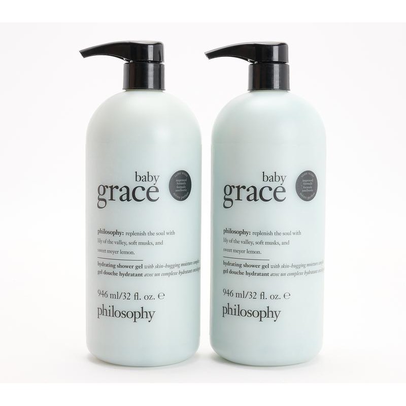 philosophy supersize grace & love shower gel 32oz duo:_baby grace