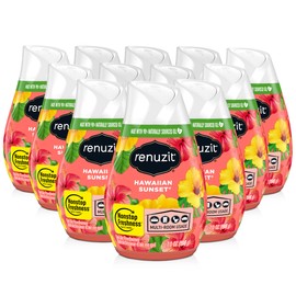 Renuzit Adjustable Solid Gel Air Freshener Cones, Hawaiian Sunset, Nonstop Freshness, 7 Oz, 12 Count