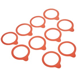 Weck Preserving Rings Made from Natural Rubber suitable for Preserving Jar Diameter – Pack of 10, red, 60 mm