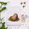 18cm 'Sleepy Hedgehog' Satin Drawstring Bag/Pouch (SB00067375)