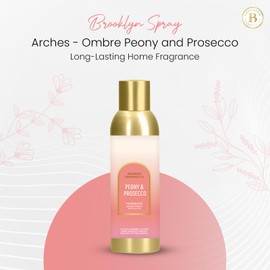 Brooklyn Fragrance Co. Arches Room Spray – Premium Ombre Peony & Prosecco Air Freshener -Long lasting home Fragrance Spray for Bathroom, office & small spaces- 6 Fl oz.