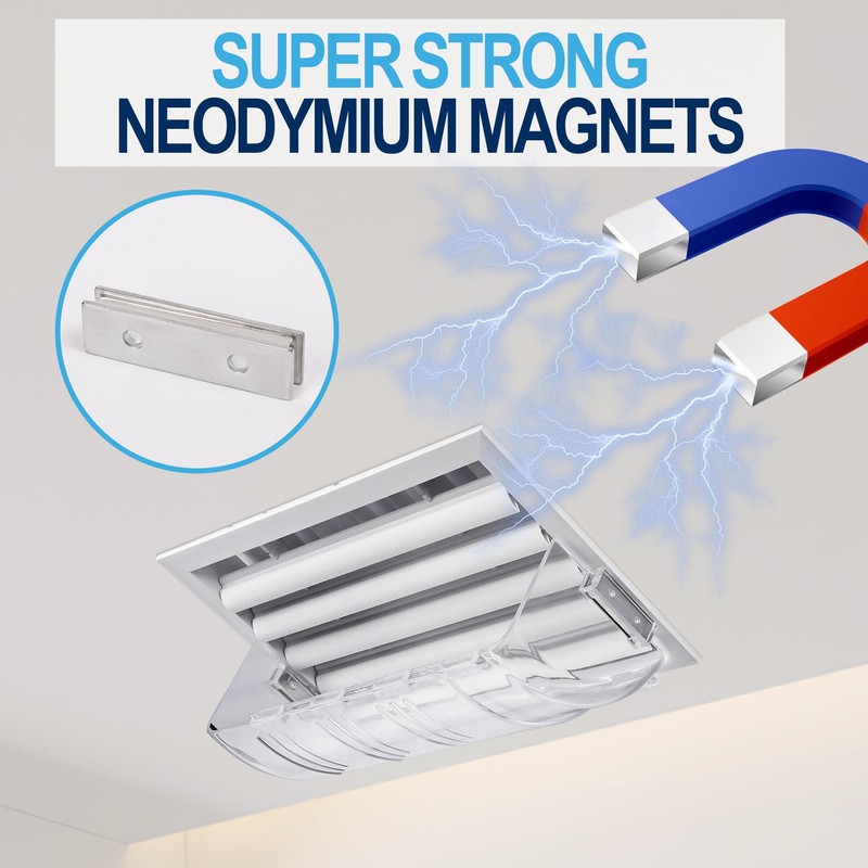2PC Air & Heat Vent Deflector,Strong Neodymium Magnetic Non Melting