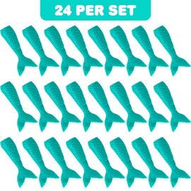 ArtCreativity Mermaid Tail Slingshots for Kids - 24 PCS Mermaid Party Favors - Silicone Under the Sea Party Favors - Fly Over 25 Feet - Mermaid Toys for Girls Ages 4 5 6 7 8 - Goodie Bag Stuffers