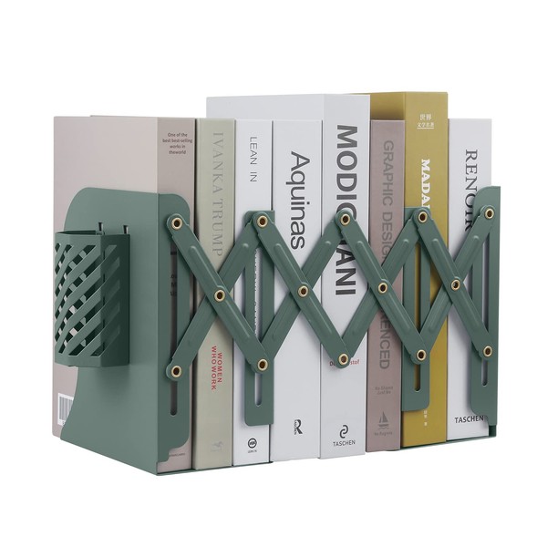 Adjustable Bookends Extra Long Telescopic Size Expandable Book end with