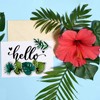 GLOBLELAND Tropical Leaves Clear Stamps for DIY Scrapbooking Summer Monstera